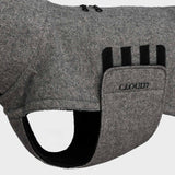 Dog Coat Brooklyn Long Tweed Black