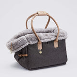 Award winning dog carrier with leather handles