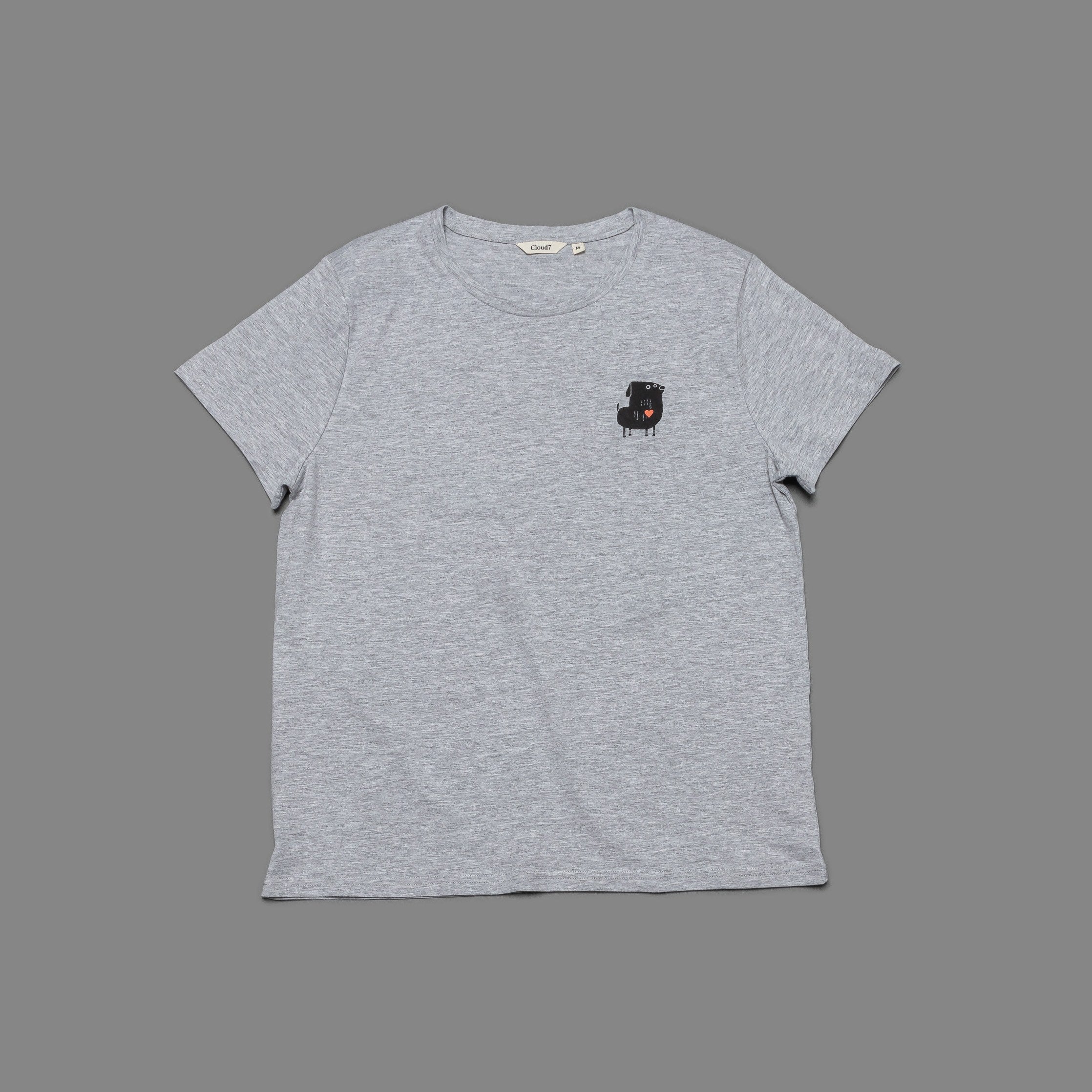 Graues T-Shirt mit Hund