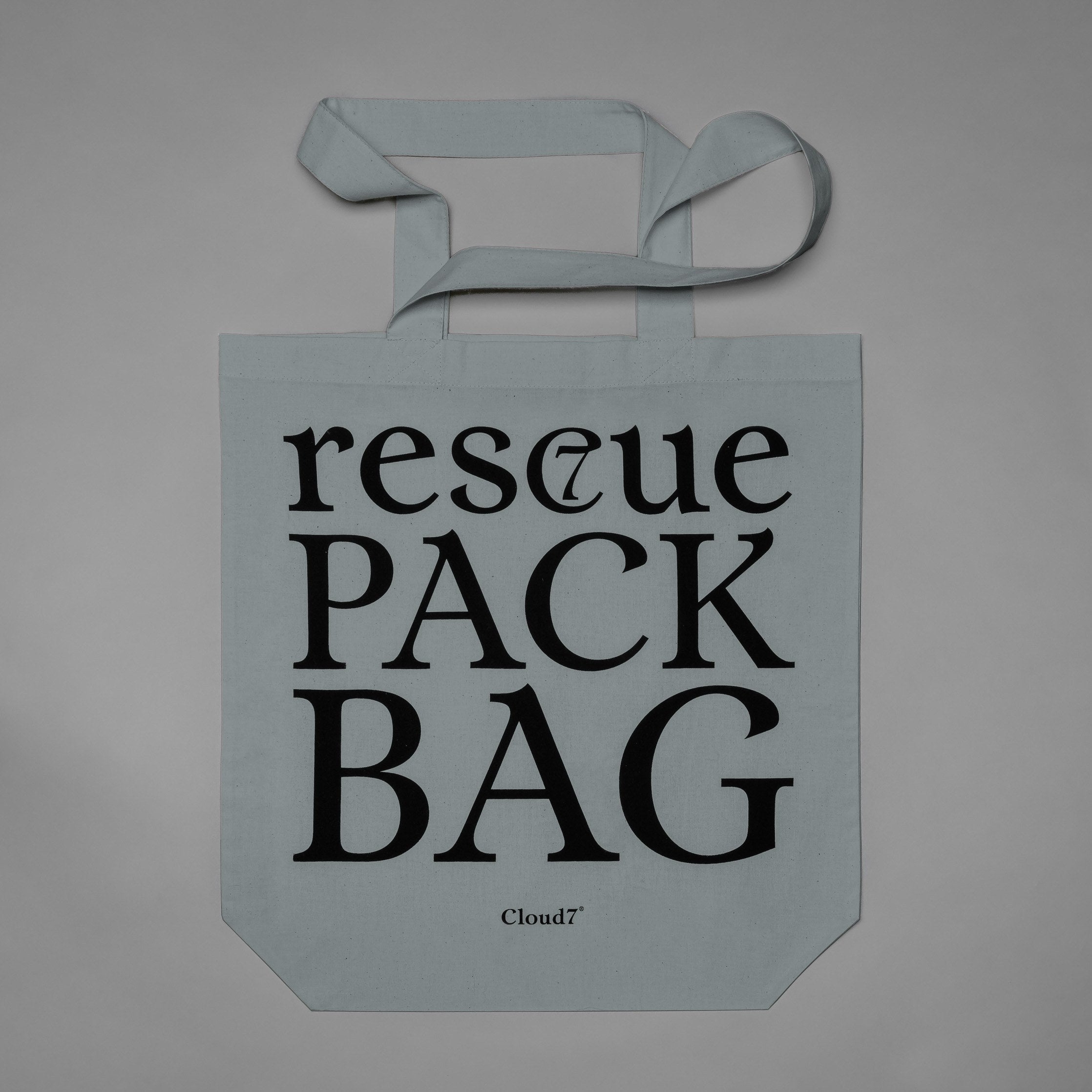 Graue Stofftasche mit Statement Print für den Tierschutz
