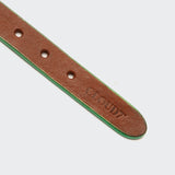 Dog Collar Prince Park Cognac/Green
